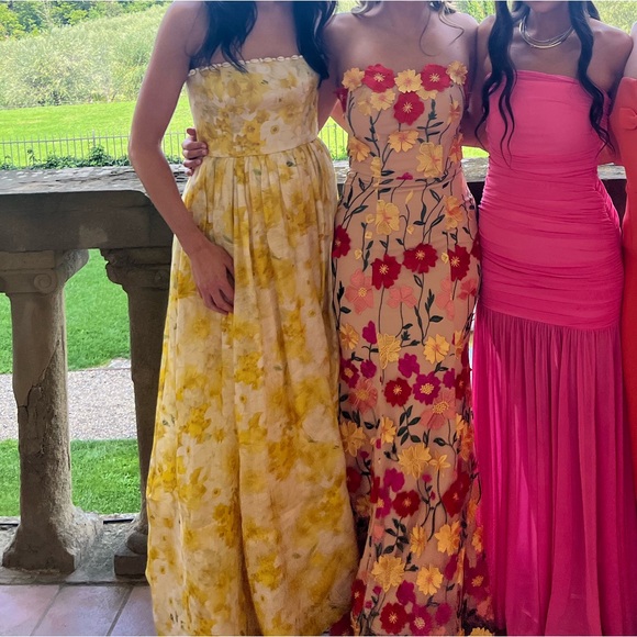 ZIMMERMANN WONDERLAND SHELL EMBELLISHED SILK BLEND GOWN YELLOW - Picture 9 of 10